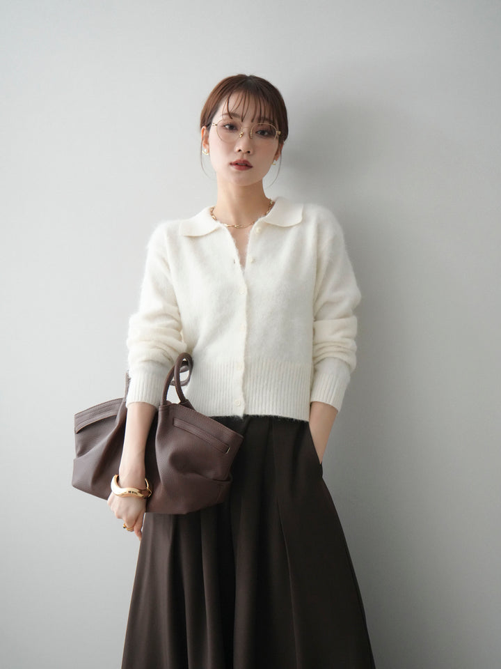 [SET]モヘア衿付きボタンプルオーバー+選べるアクセセット(2set)