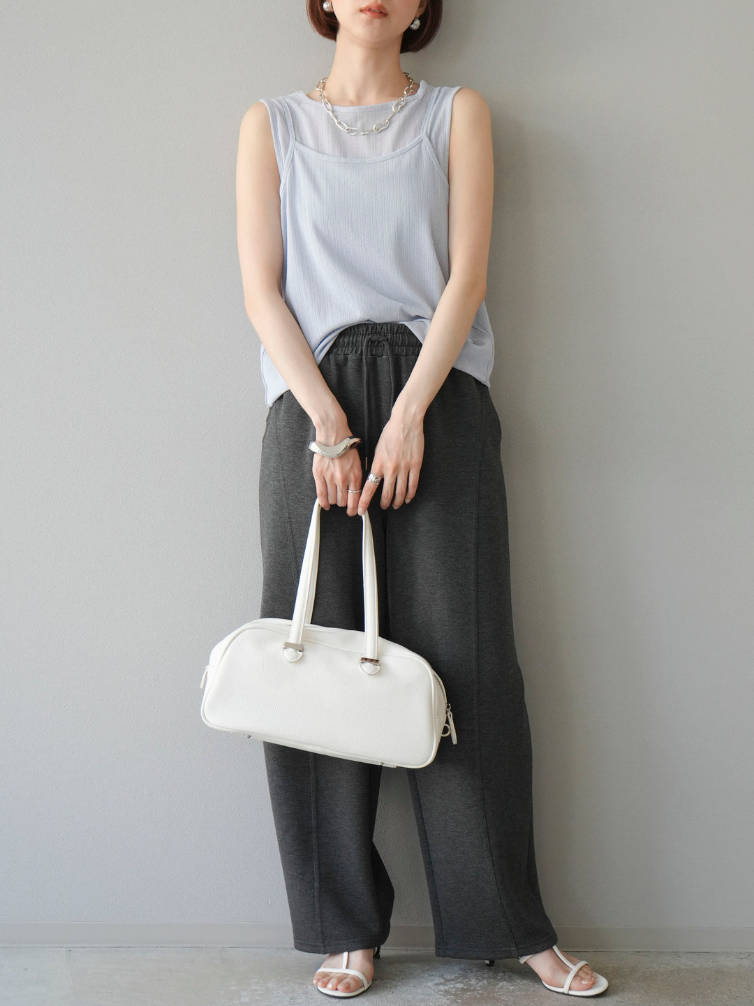 [予約]アイスタッチ2WAYデザインキャミタンク/ブルー