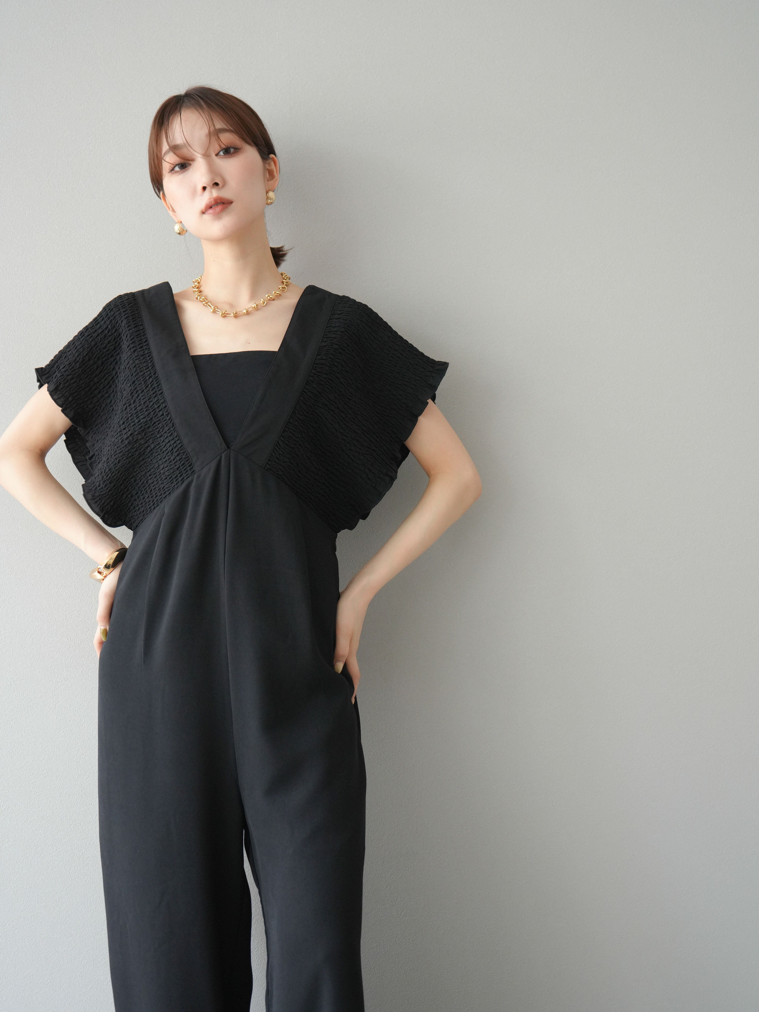 新作　エステルシャーリングオールインワン　lumier frene 2点　S 新作 エステルシャーリングオールインワン lumier frene | Pay ID