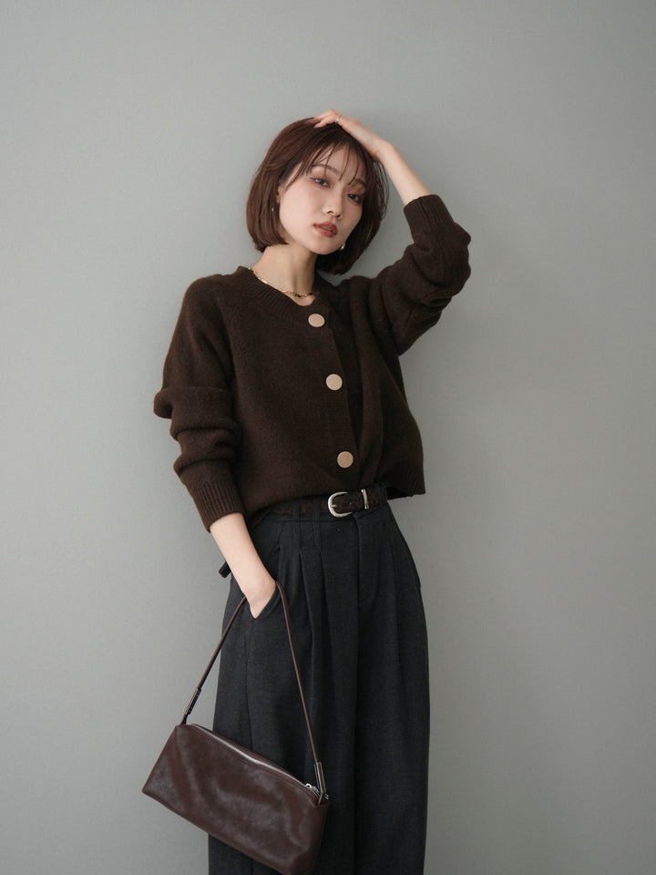 [SET]BIGボタンニットカーディガン+BIGボタンニットカーディガン(2set)