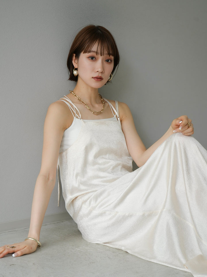 [Pre-order] Washer Satin Camisole Dress/Ivory