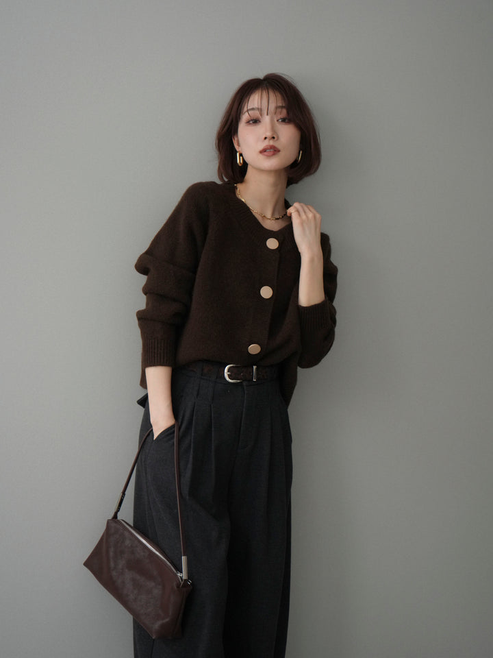 [SET]BIGボタンニットカーディガン+BIGボタンニットカーディガン(2set)
