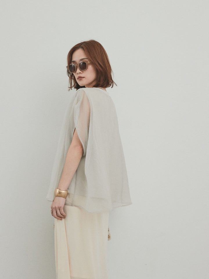 [SET] 緊湊光滑透視層疊上衣 + 天鵝絨低腰裙 (2set)