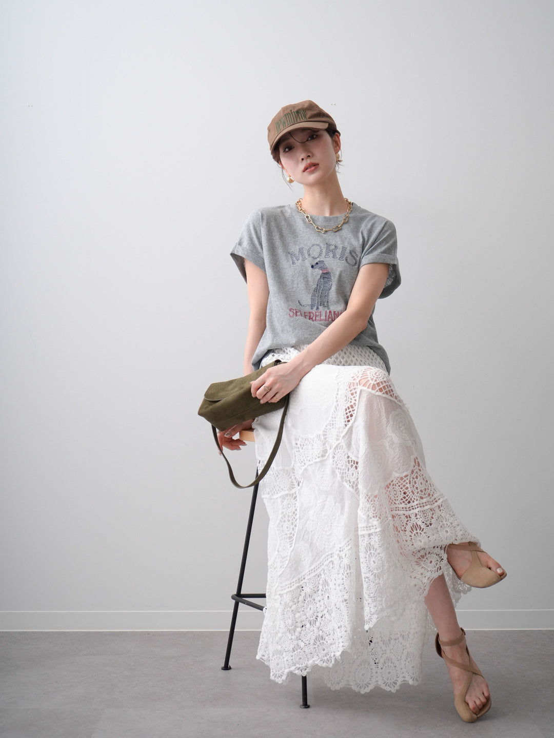 [SET]ドッグエンブロイダリーTEE+ドッグエンブロイダリーTEE(2set)