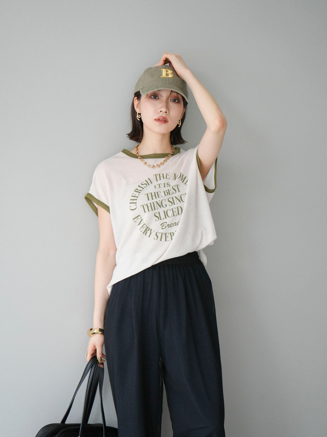 [SET]シアーフライス ロゴプリントT +コード刺繍チュールレイヤードパンツ(2set)