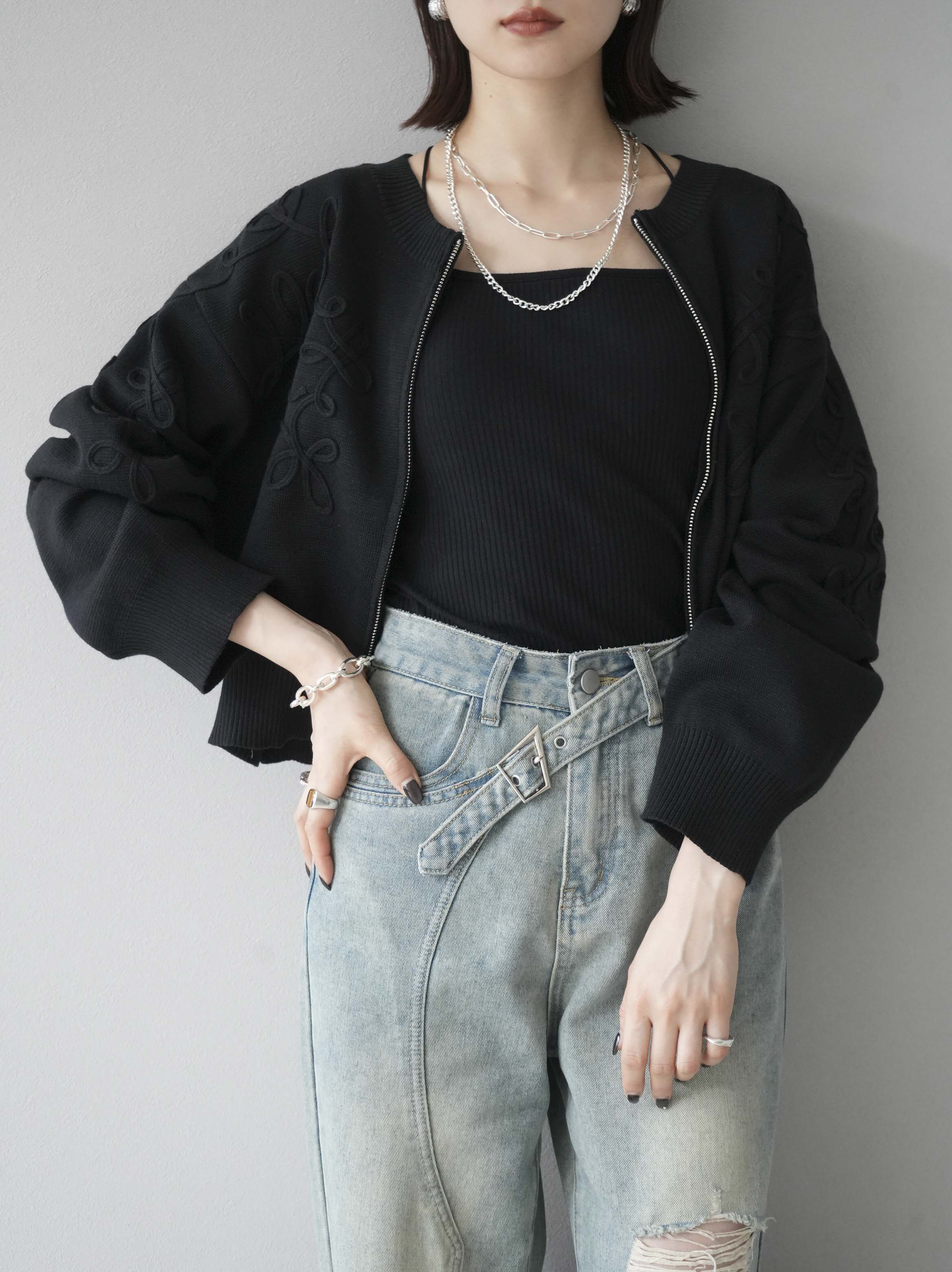 新品/AMI/カーディガン/ロゴ/刺繍/ブラック/Ｌサイズ/コットン/ウール 新品/AMI/カーディガン/ロゴ/刺繍/ブラック/Lサイズ/コットン