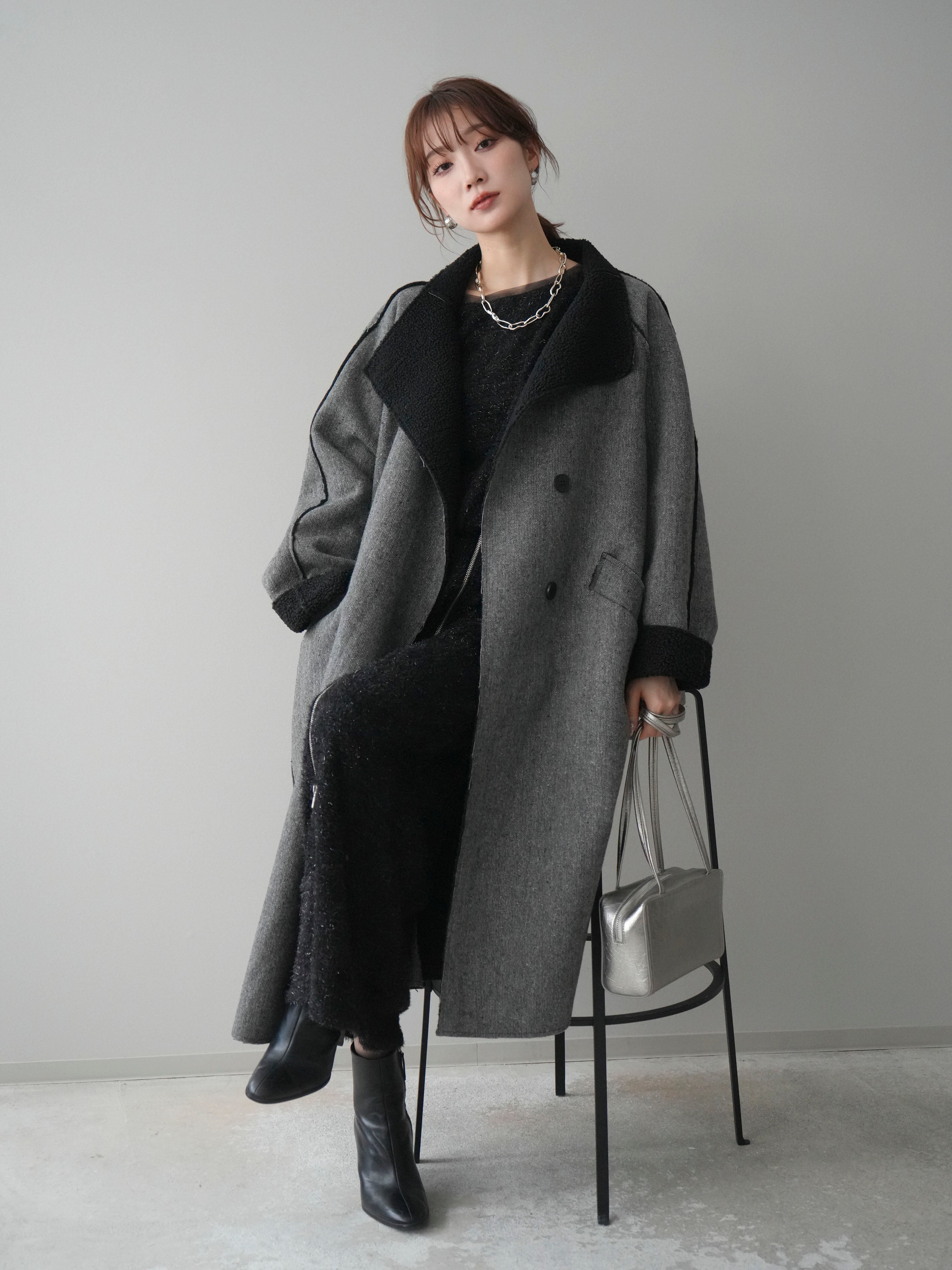 予約]アウトシーム裏ボアコート/gray – Lumier