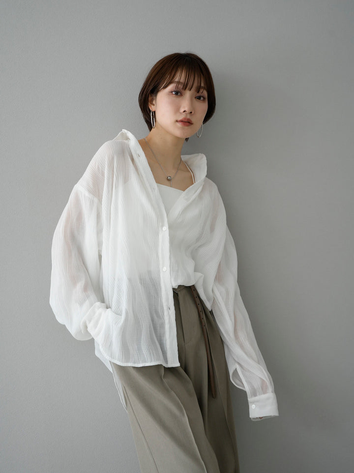 [Pre-order] Willow Wave Overshirt/White