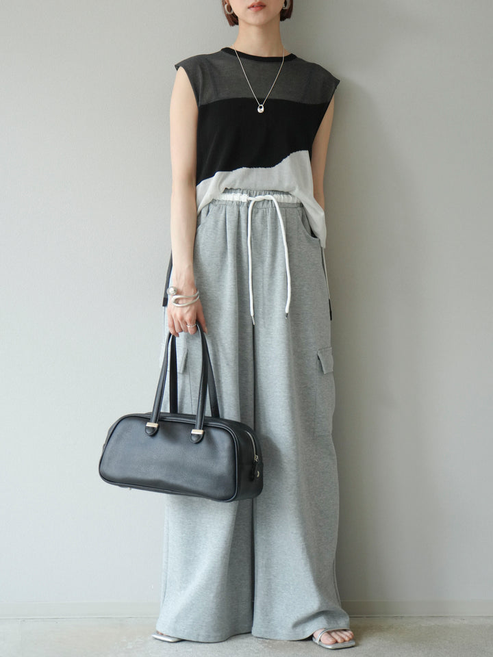 [SET]ウエストラインサイドポケットスウェットパンツ+ウエストラインサイドポケットスウェットパンツ(2set)