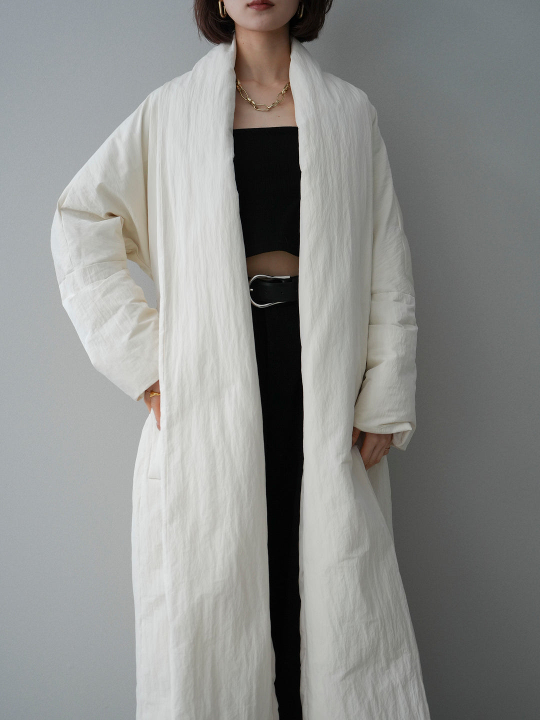 [予約]ロングダウンコート/offwhite