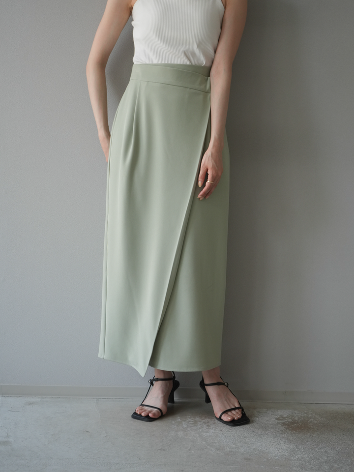 [予約]ツイルラップナロースカート/ライトグリーン S