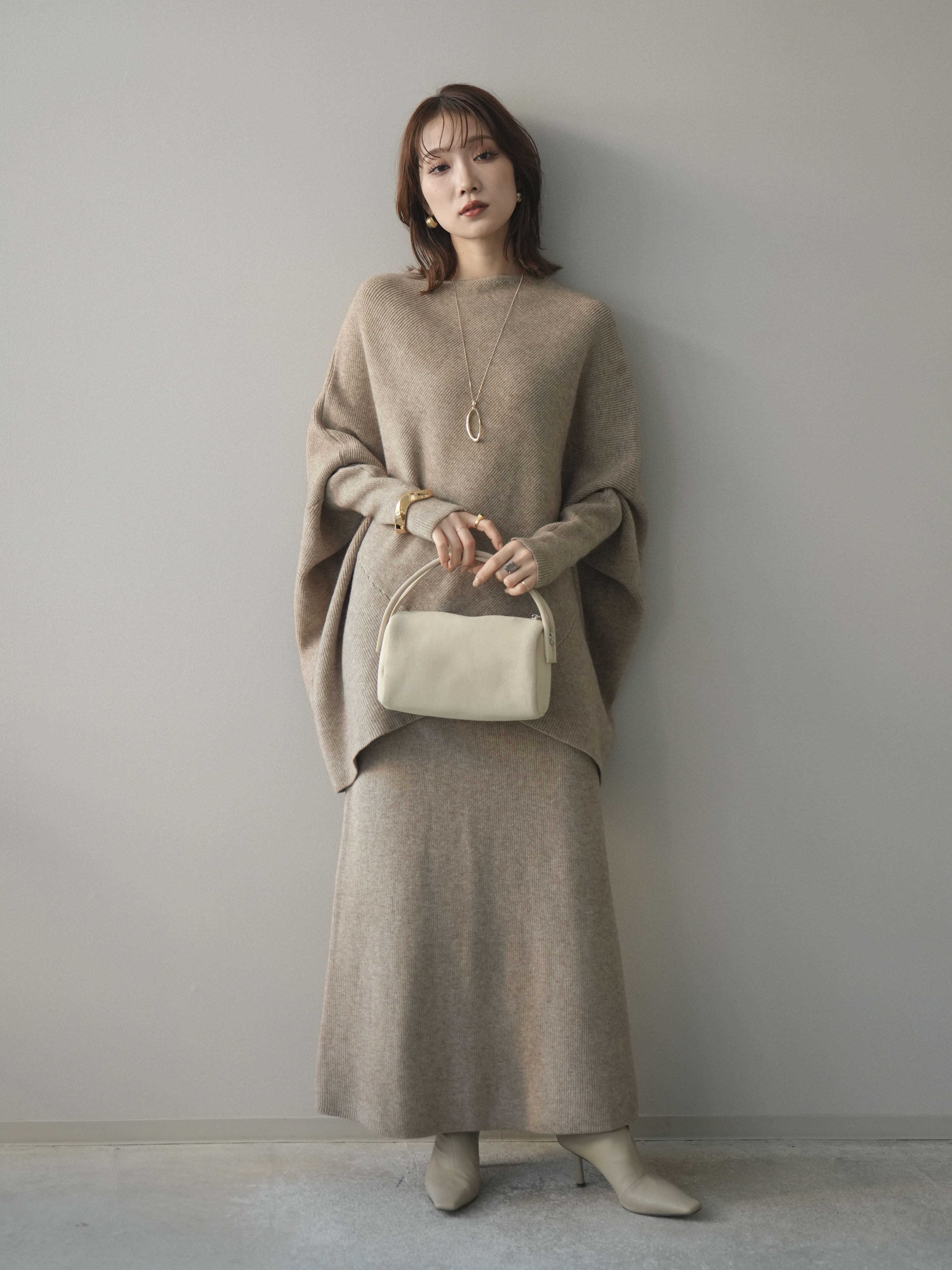 SET]ウール混ドルマンニット&スカートSET UP(2set) – Lumier
