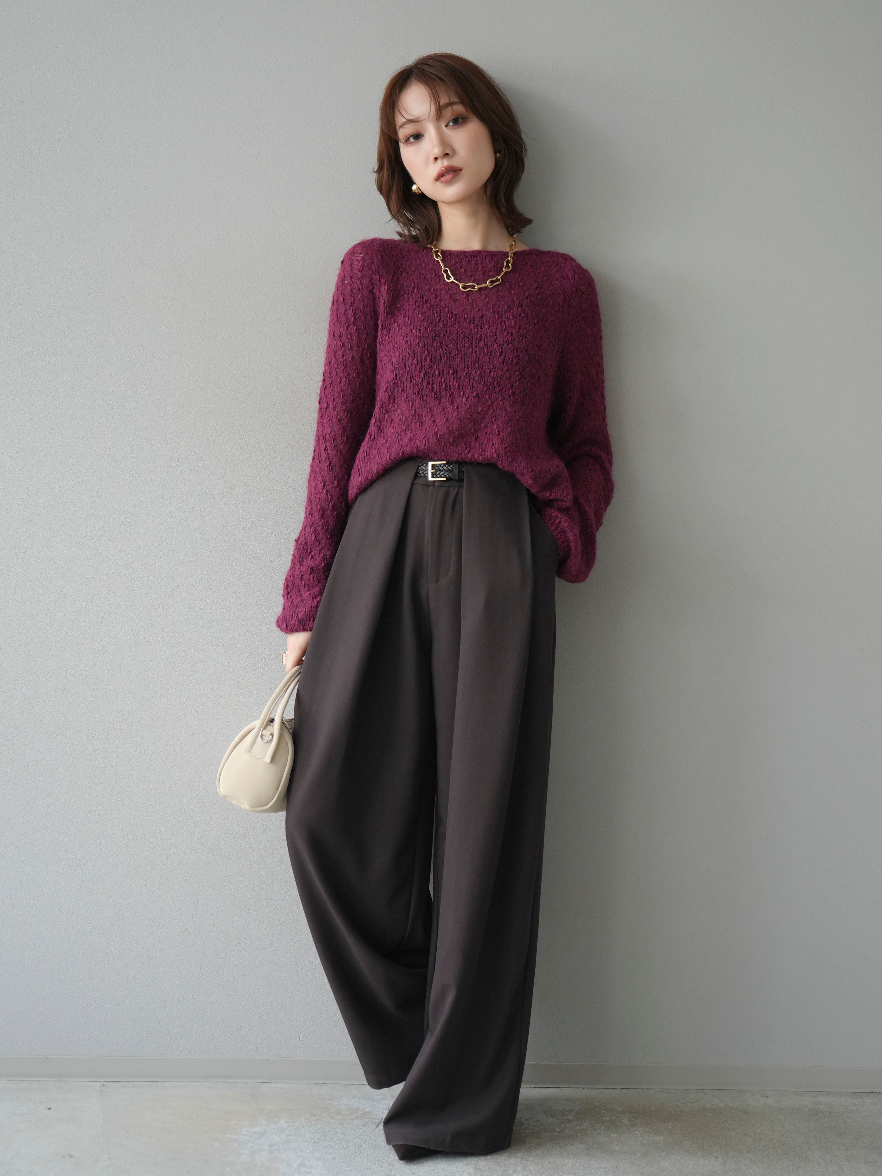 『Lumier』A/W コーデセット★ Allure】[SET]ニットベアトップ＆ワイドパンツSET UP+ニット