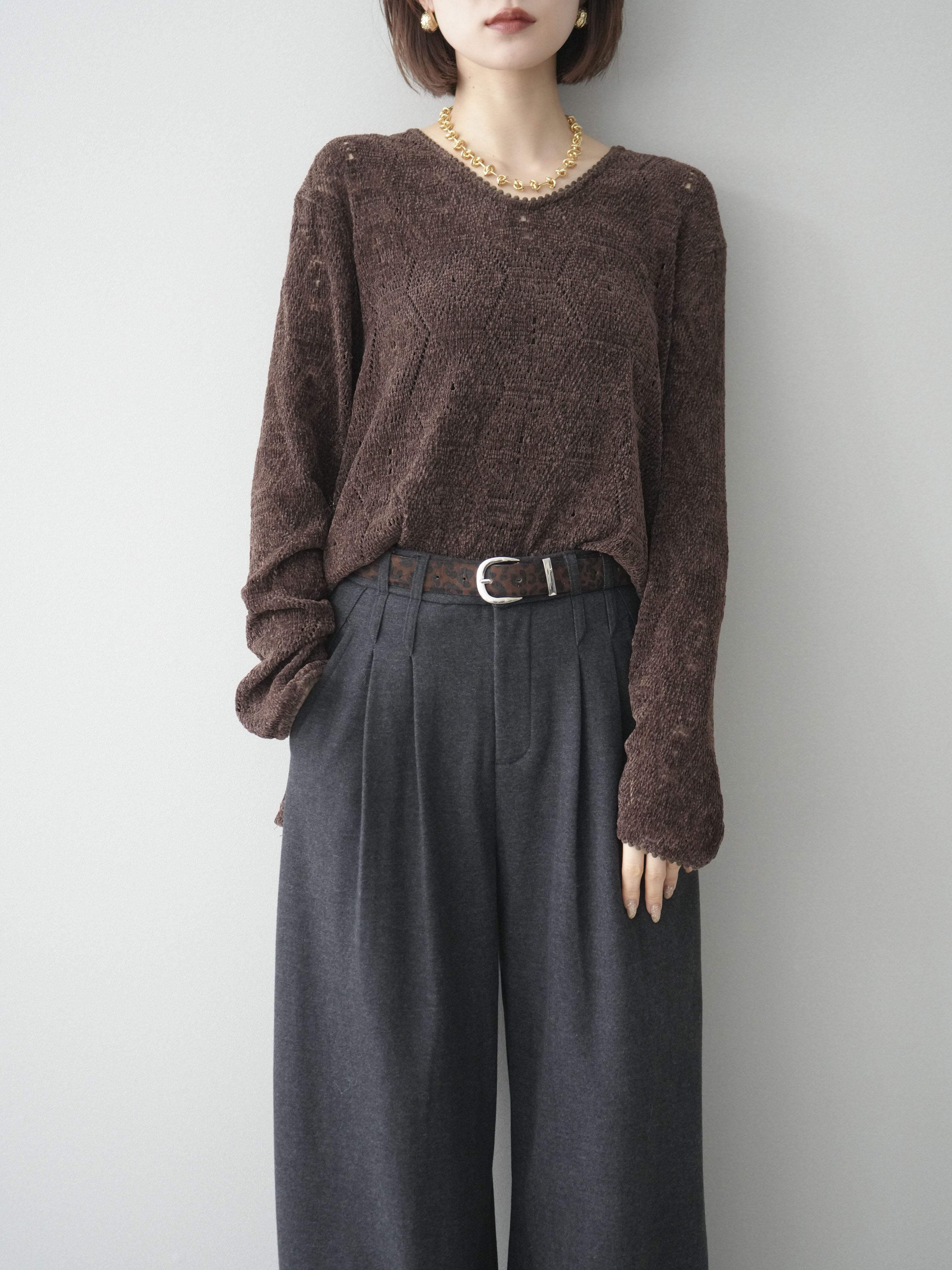 SeaRoomlynn モールニットカシュクール モカ SeaRoomlynn - 専用searoomlynn ケーブルニットジャケット