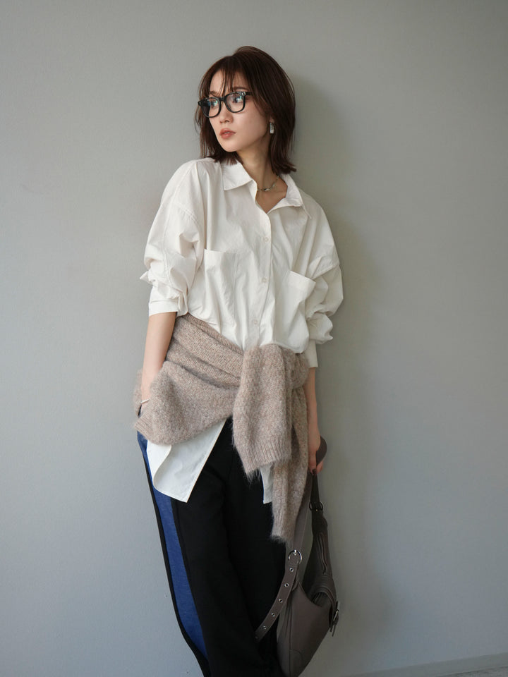 [予約]コットンライクオーバーシャツ/オフ