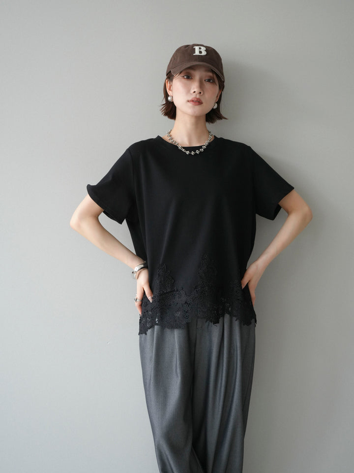 [予約]レースコンビボックスTEE/black