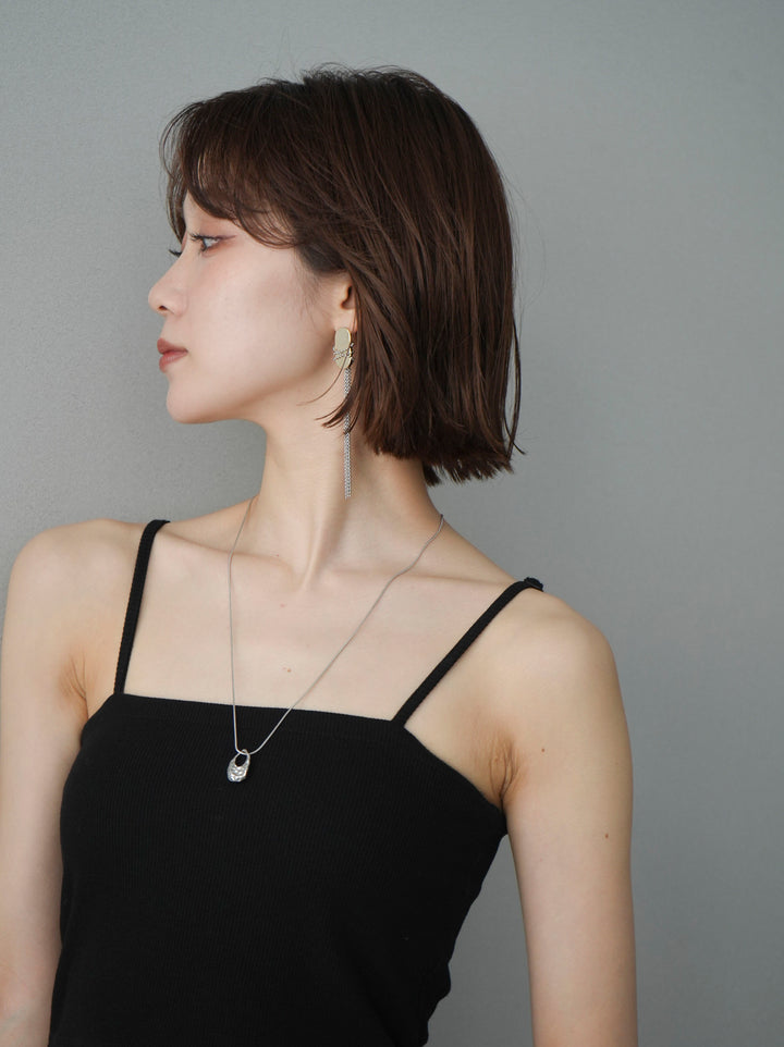 [予約]ロングチェーンモチーフピアス/mix