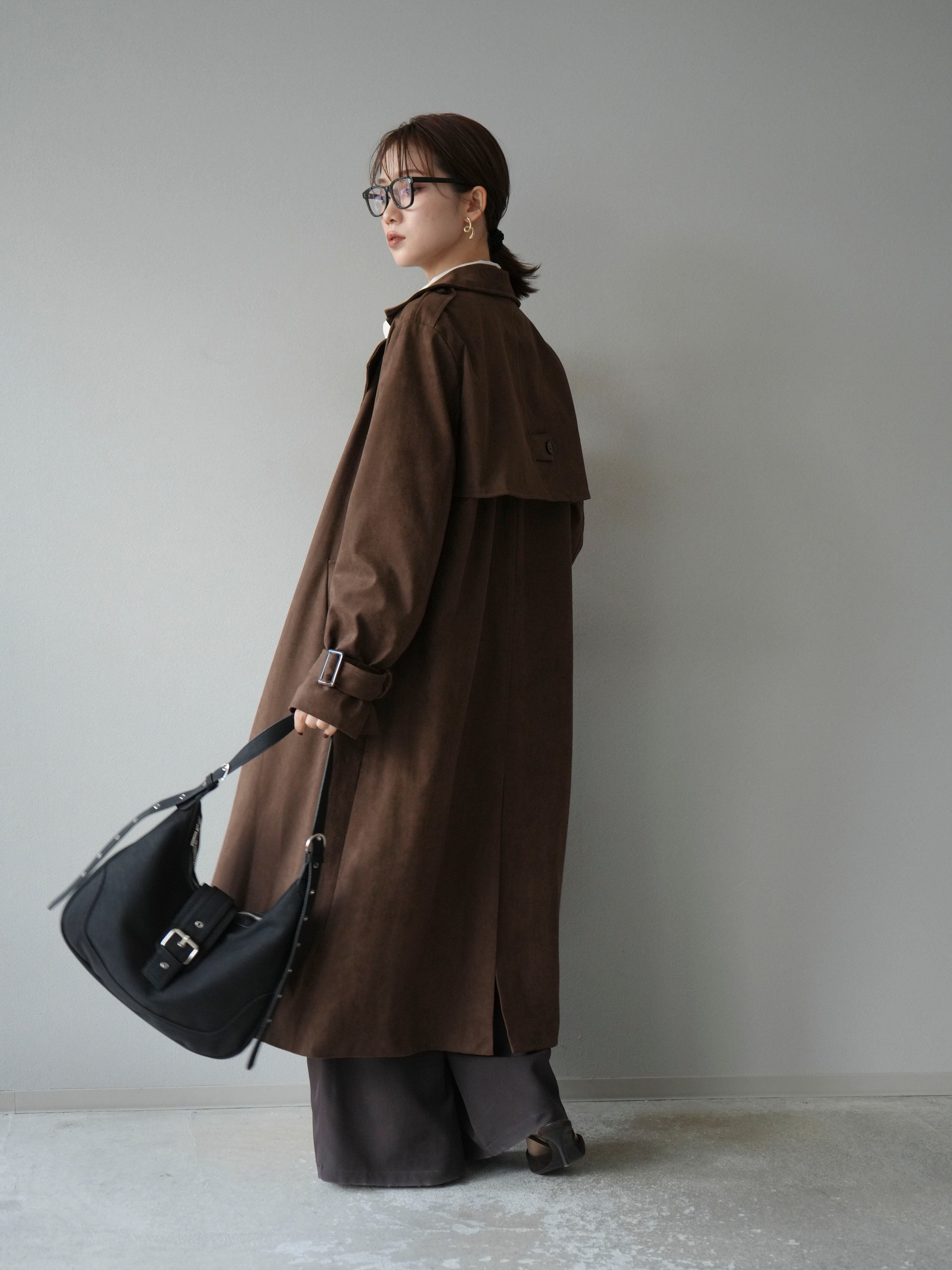 予約]スエードトレンチコート/ブラウン – Lumier