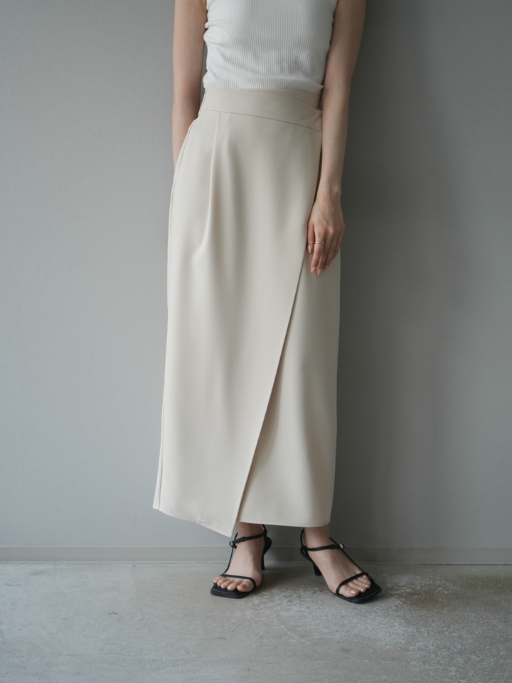 [予約]ツイルラップナロースカート/アイボリー S