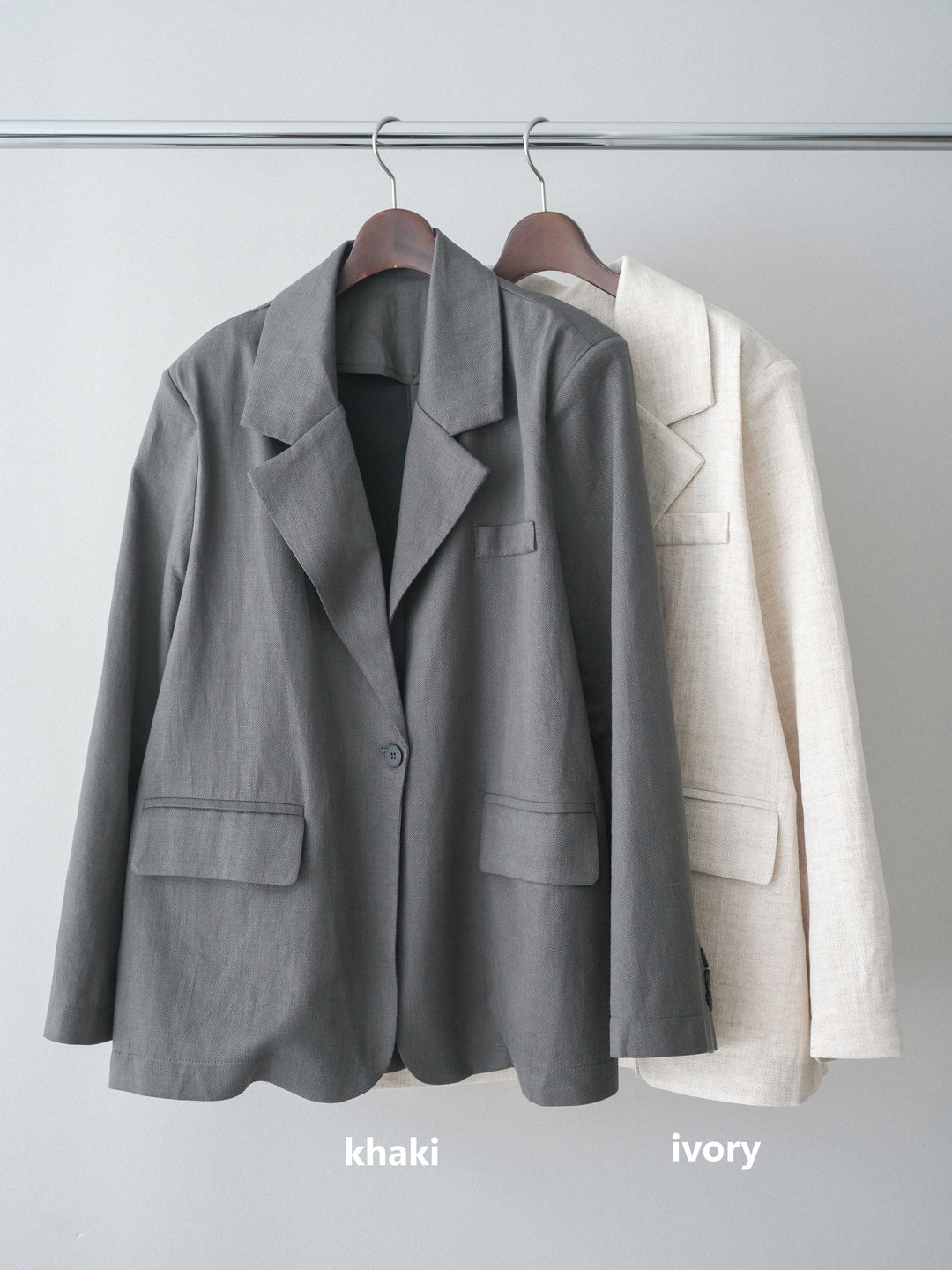 [SET]サテンレースレイヤードキャミワンピース+リネンタッチオーバージャケット(2set)