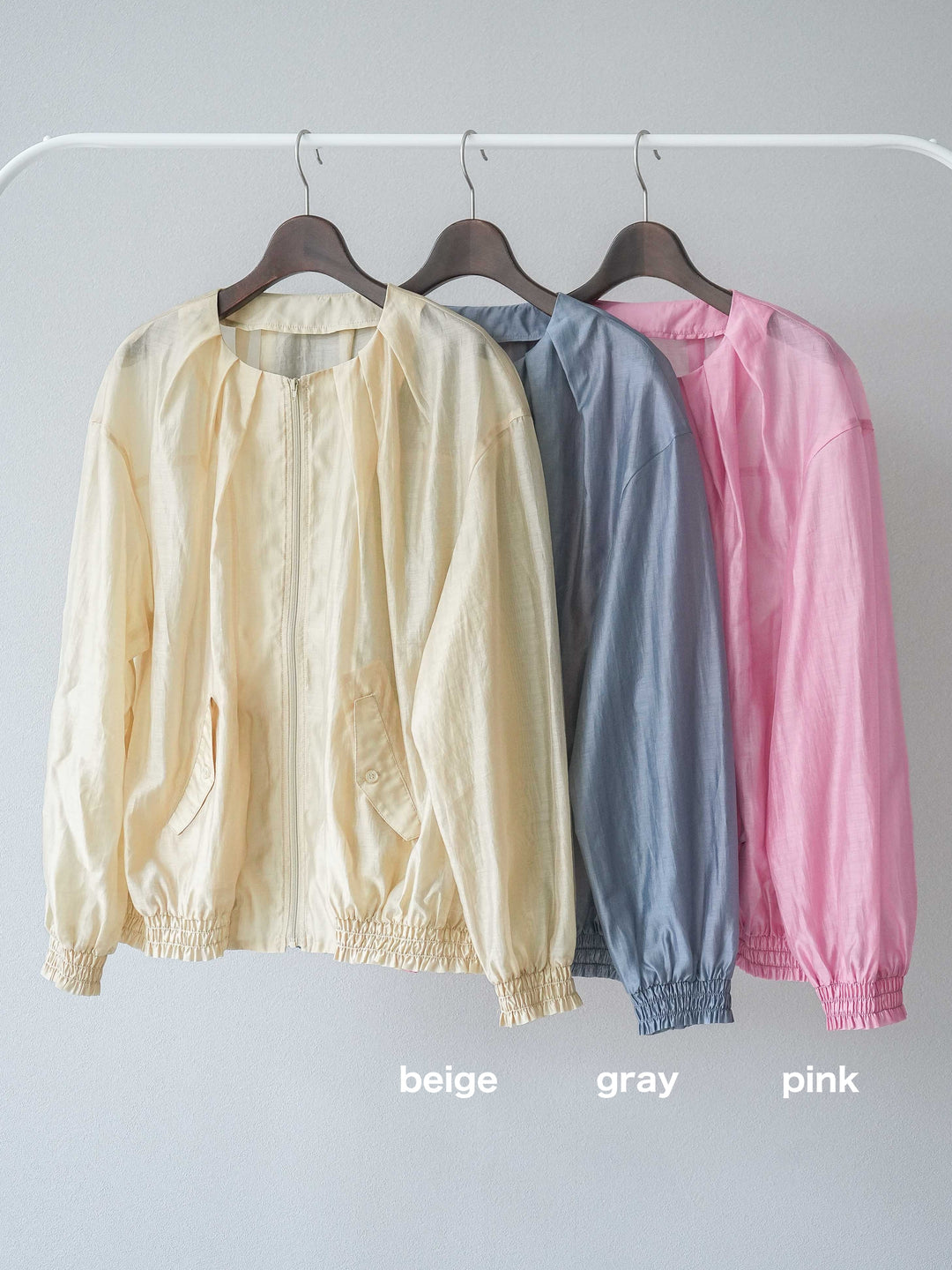 [SET]タックデザインシアーブルゾン+ヘザーツイルベルト付ベアサロペット(2set)