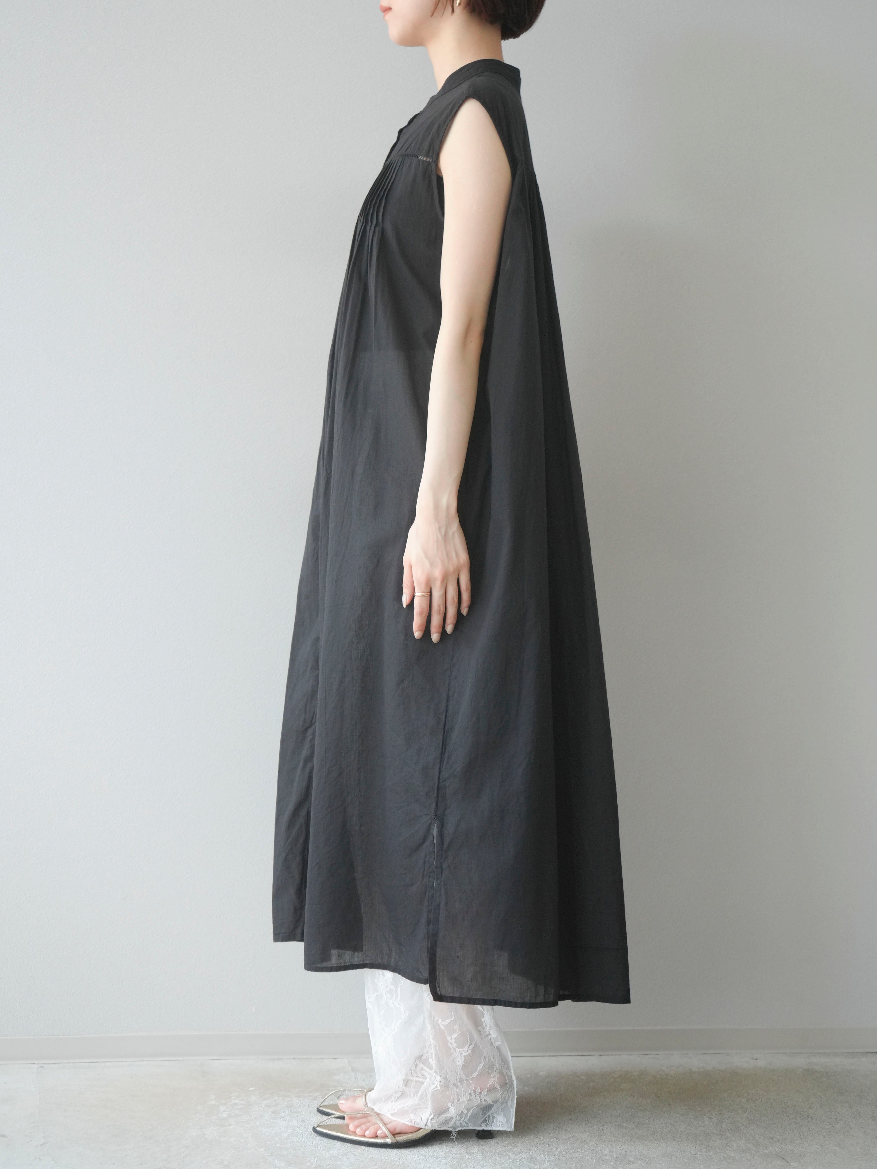 予約]インド製コットンボイルワンピース/ブラック – Lumier