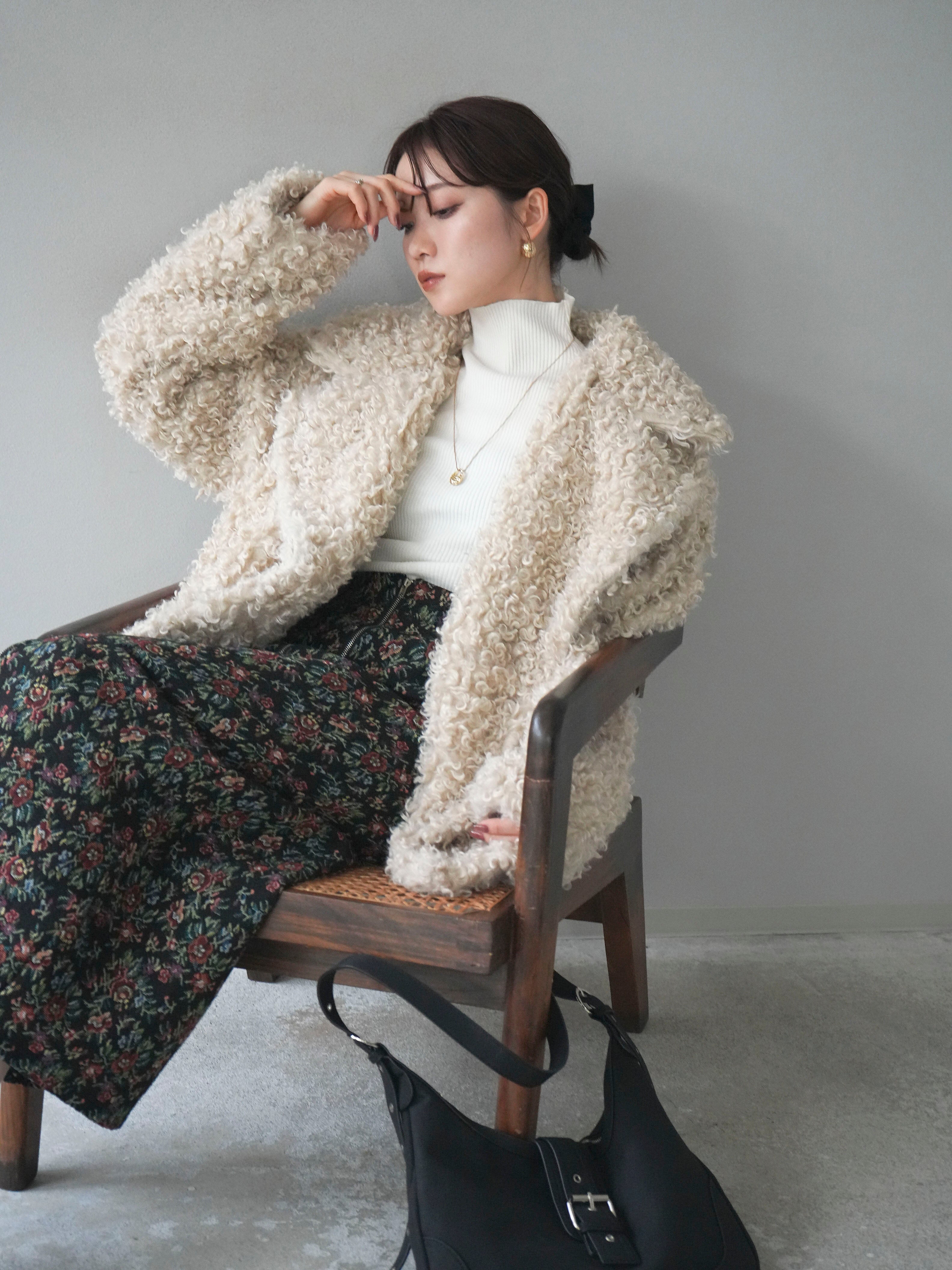 予約]プードルファーダブルミドルコート/ivory – Lumier