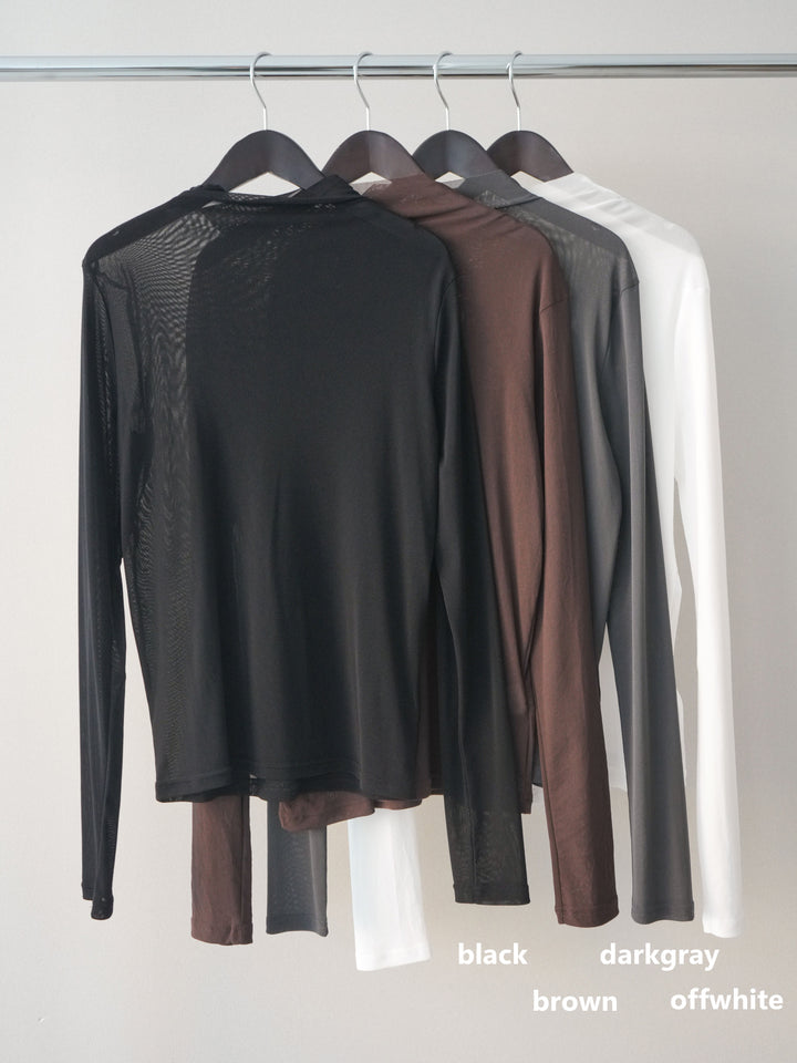 [SET]3WAYミックスツイードギャザーオールインワン+シアープチネックストレッチトップス(2set)