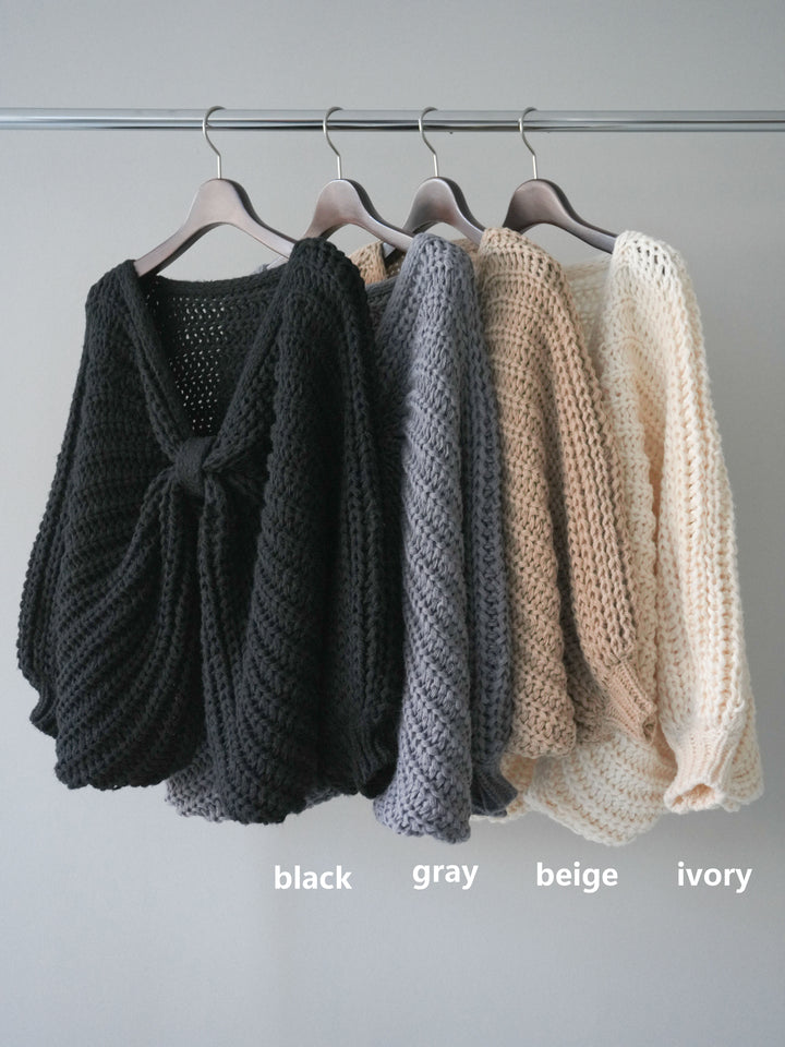 [SET]ローゲージ畦編みドルマンニットボレロ+ベロアベルトスリムパンツ(2set)