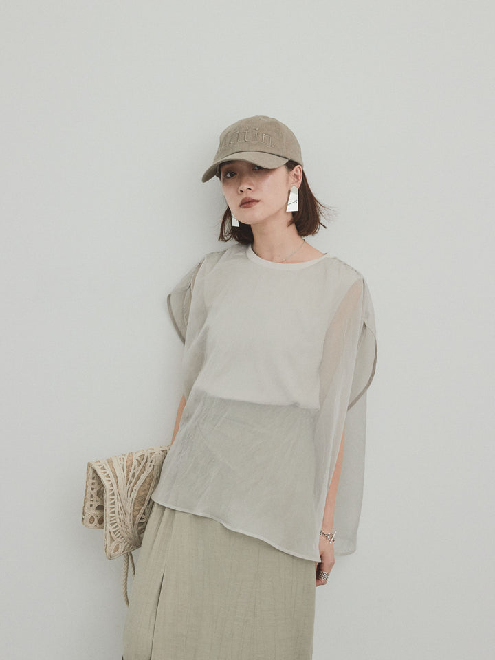 [SET]コンパクトスムースシアーレイヤードトップス+コンパクトスムースシアーレイヤードトップス(2set)