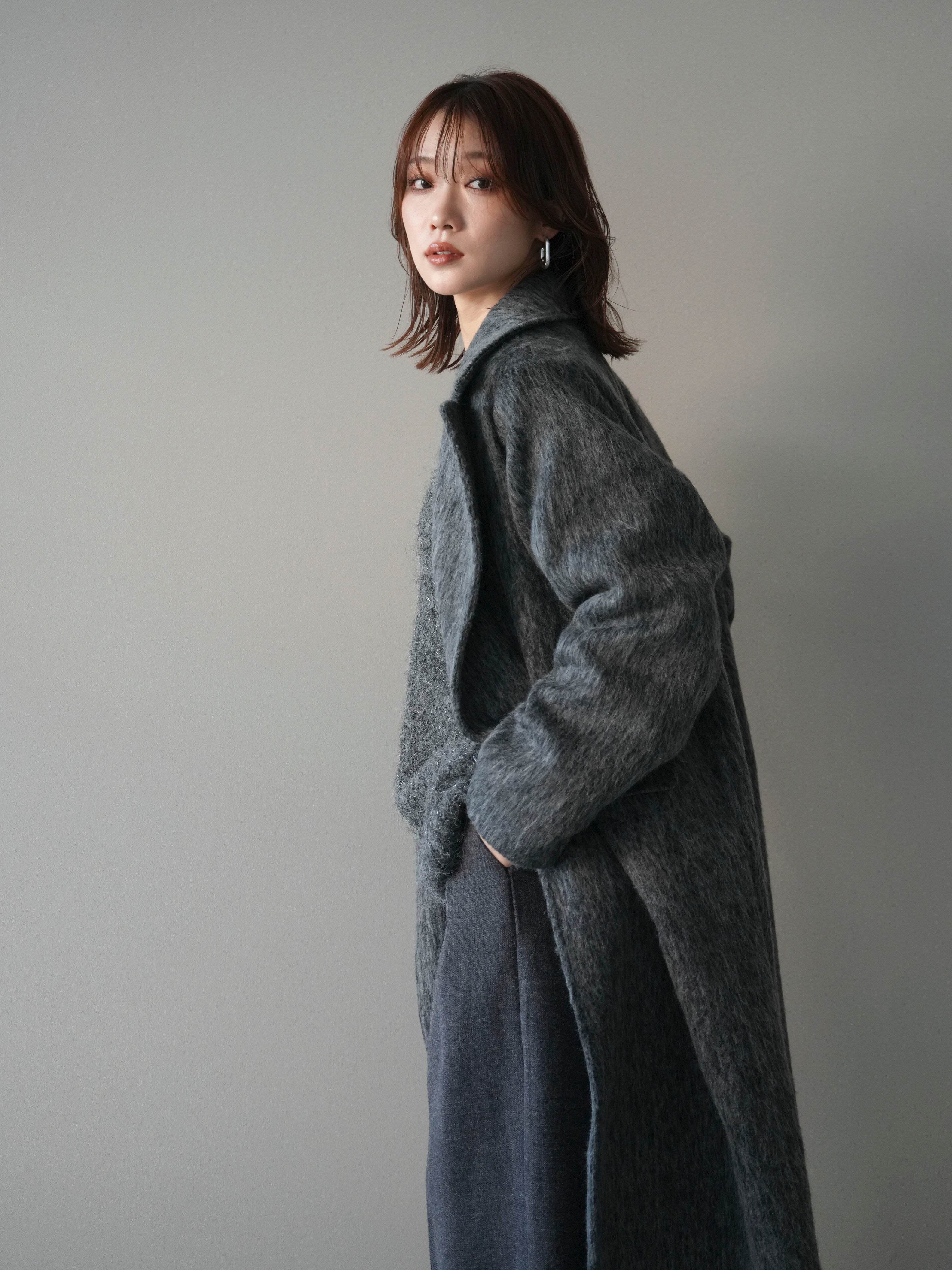 nairo シャギーチェスターコート 予約]ソフトシャギーチェスターコート/charcoal – Lumier