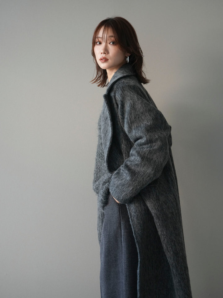 [予約]ソフトシャギーチェスターコート/charcoal