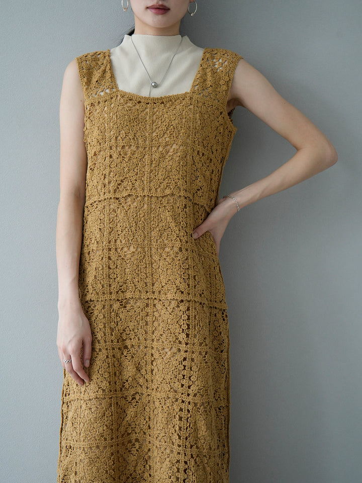 [SET] Bottleneck summer knit sleeveless top + Bottleneck summer knit sleeveless top (2set)