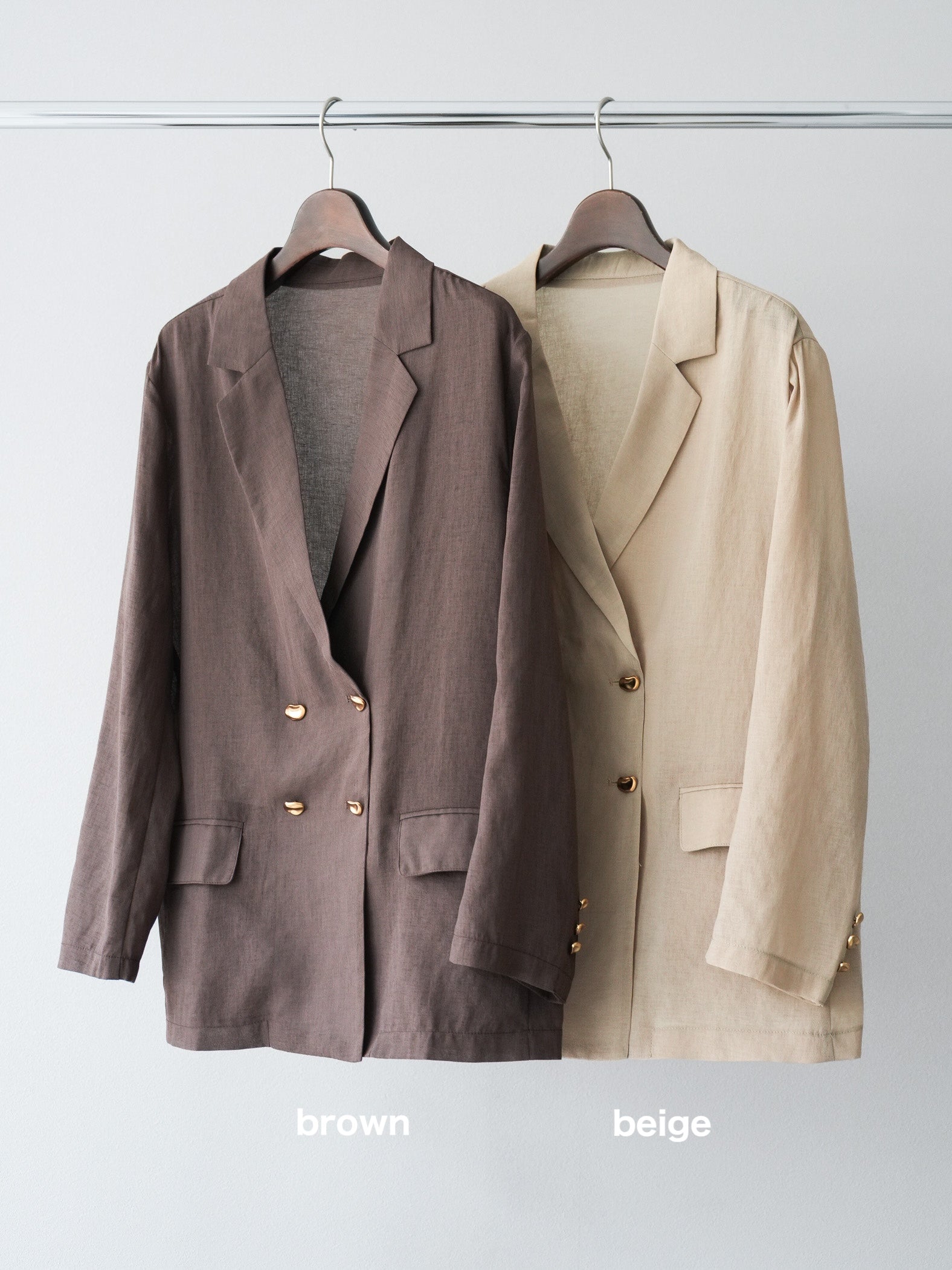 SET]ゴールドボタンシアージャケット+パイピングフラワーシアーベロア