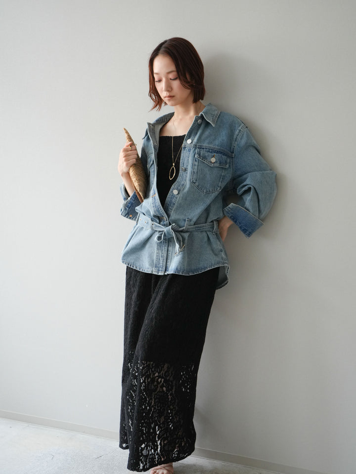 [SET]フルレースキャミ＆IラインスカートSET UP