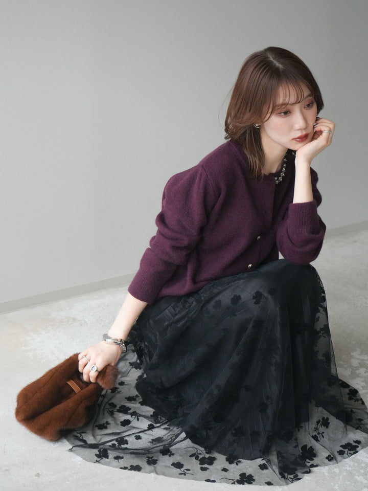 [SET]アンティークボタンニットカーディガン+アンティークボタンニットカーディガン(2set)