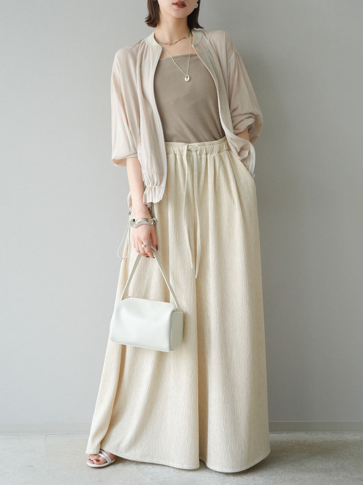 [預訂] Washer Sheer Blouson/象牙白