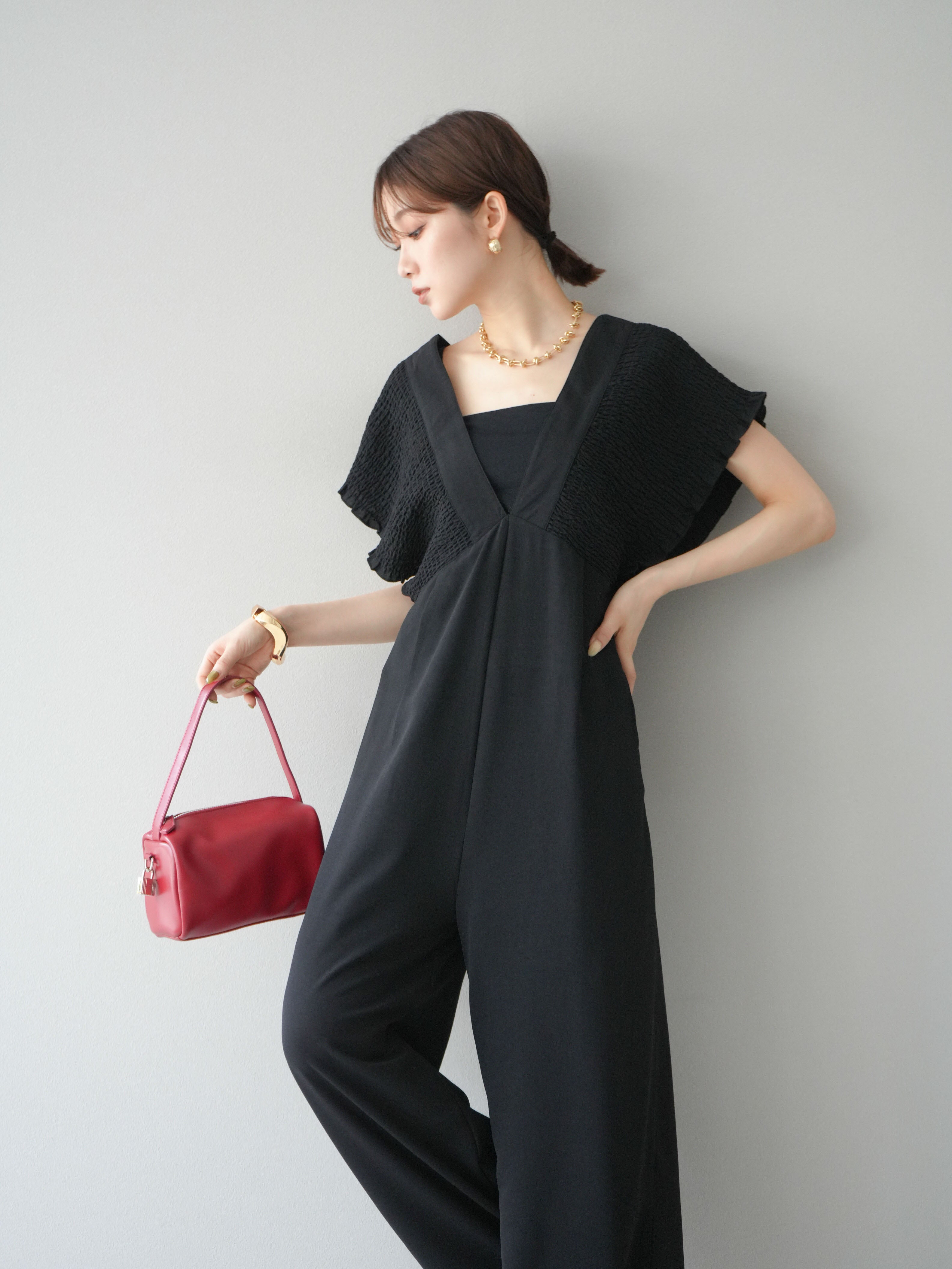 予約]エステルシャーリングオールインワン/ブラック – Lumier