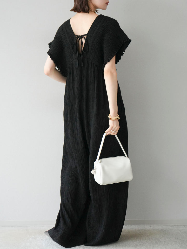 [SET]楊柳シャーリングサロペット+楊柳シャーリングサロペット(2set)