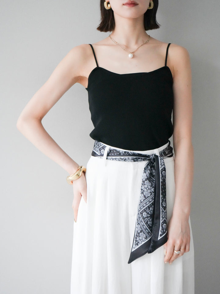 [予約]レーヨンニットキャミソール/ブラック