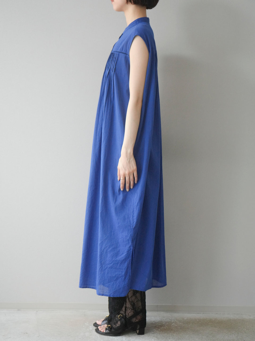 [予約]インド製コットンボイルワンピース/ロイヤルブルー