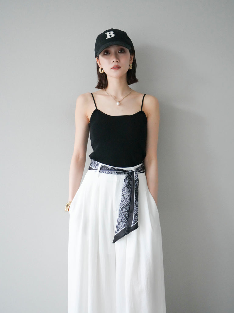 予約]レーヨンニットキャミソール/ブラック – Lumier
