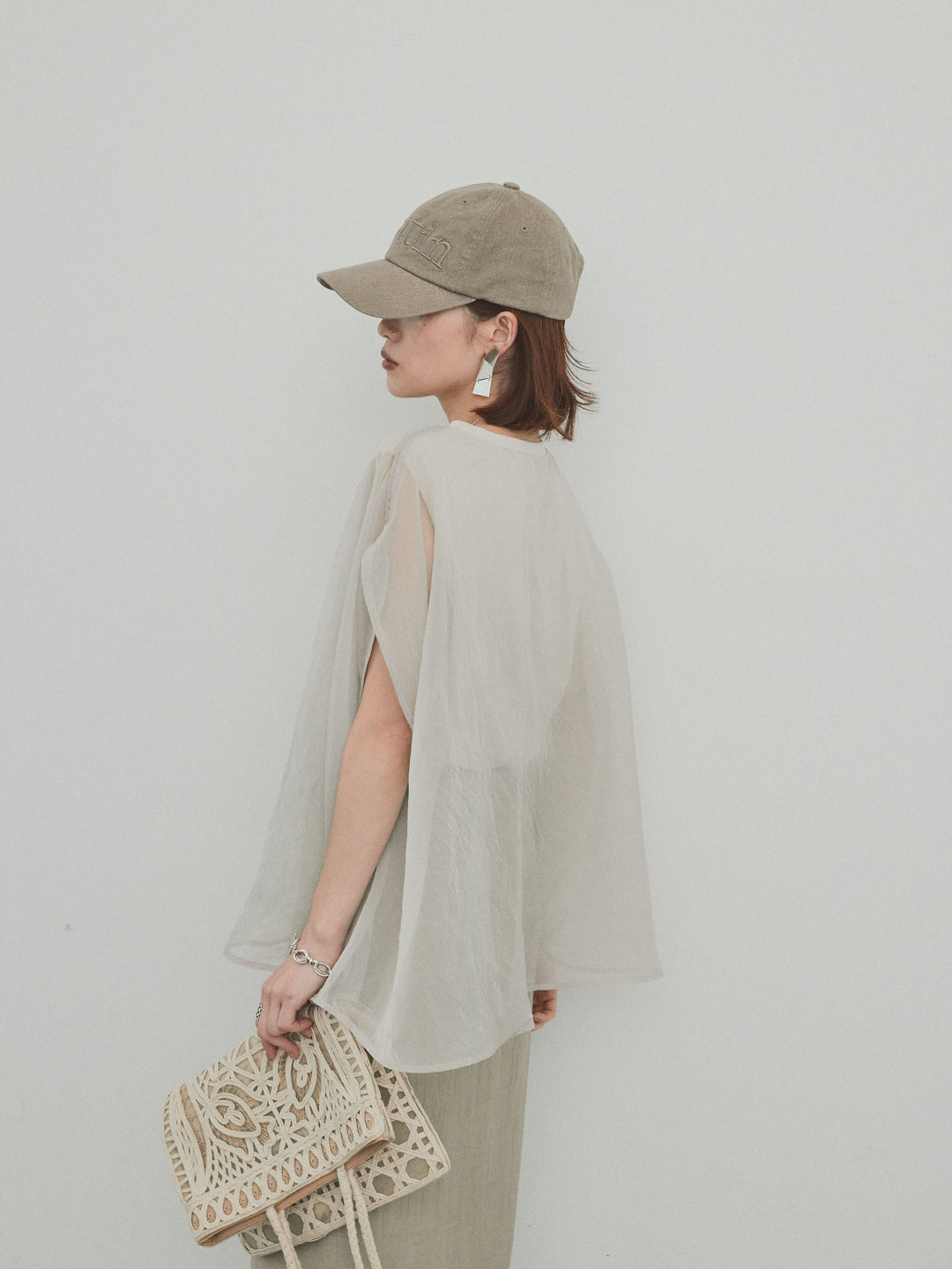 [SET]コンパクトスムースシアーレイヤードトップス+ワッシャーサテンレイヤードスカートパンツ(2set)