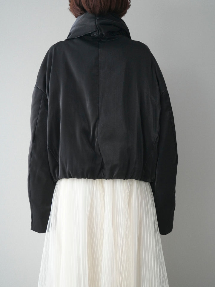 [20%オフ]シャイニーアシンメトリーダウンジャケット/black