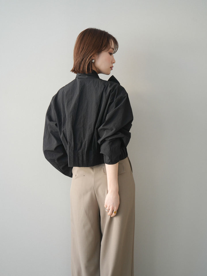 [SET]ボウタイ裾プリーツライトジャケット+選べるアクセセット(2set)