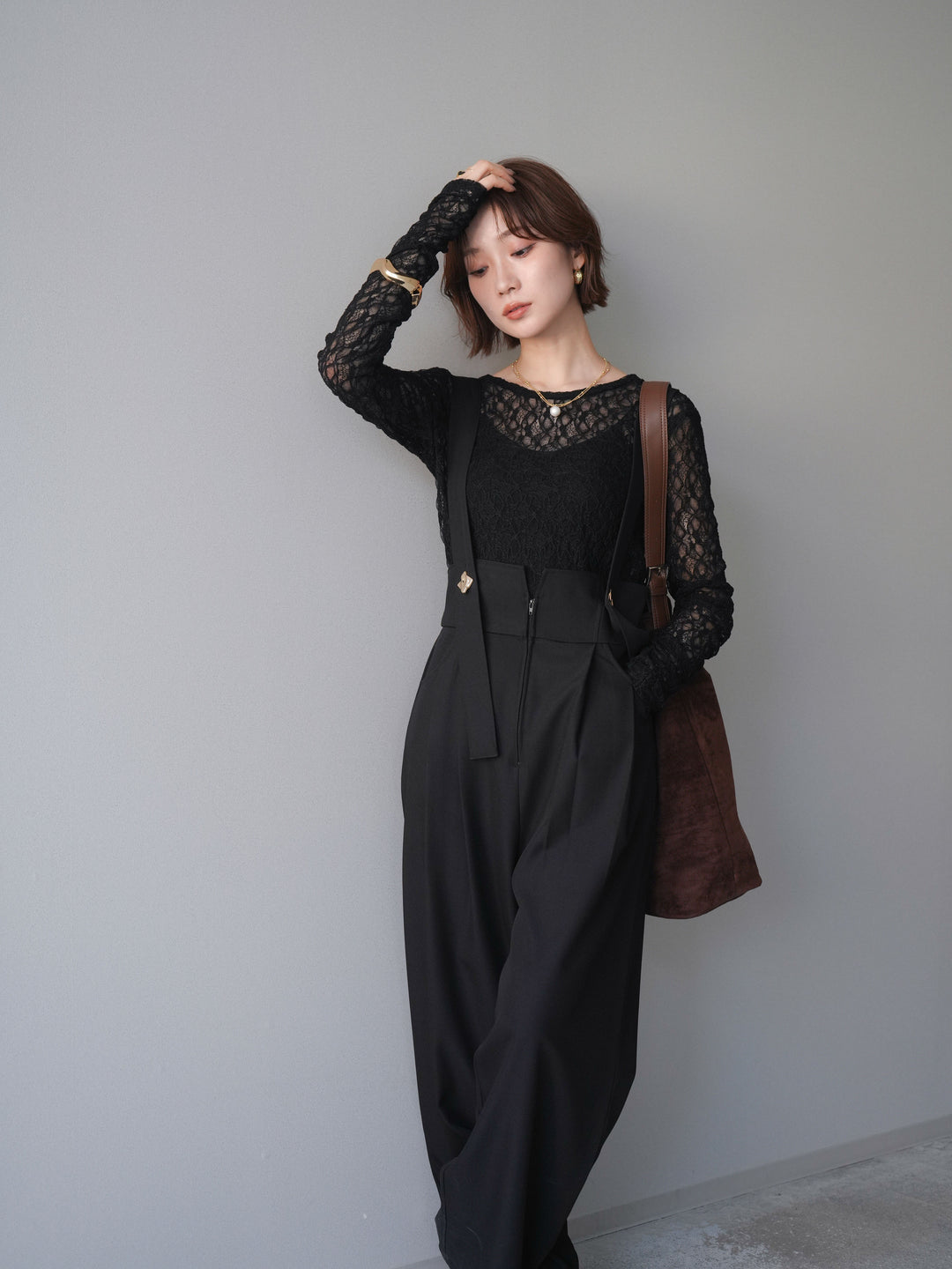 [予約]バックラウンドジャガードレーストップス/black