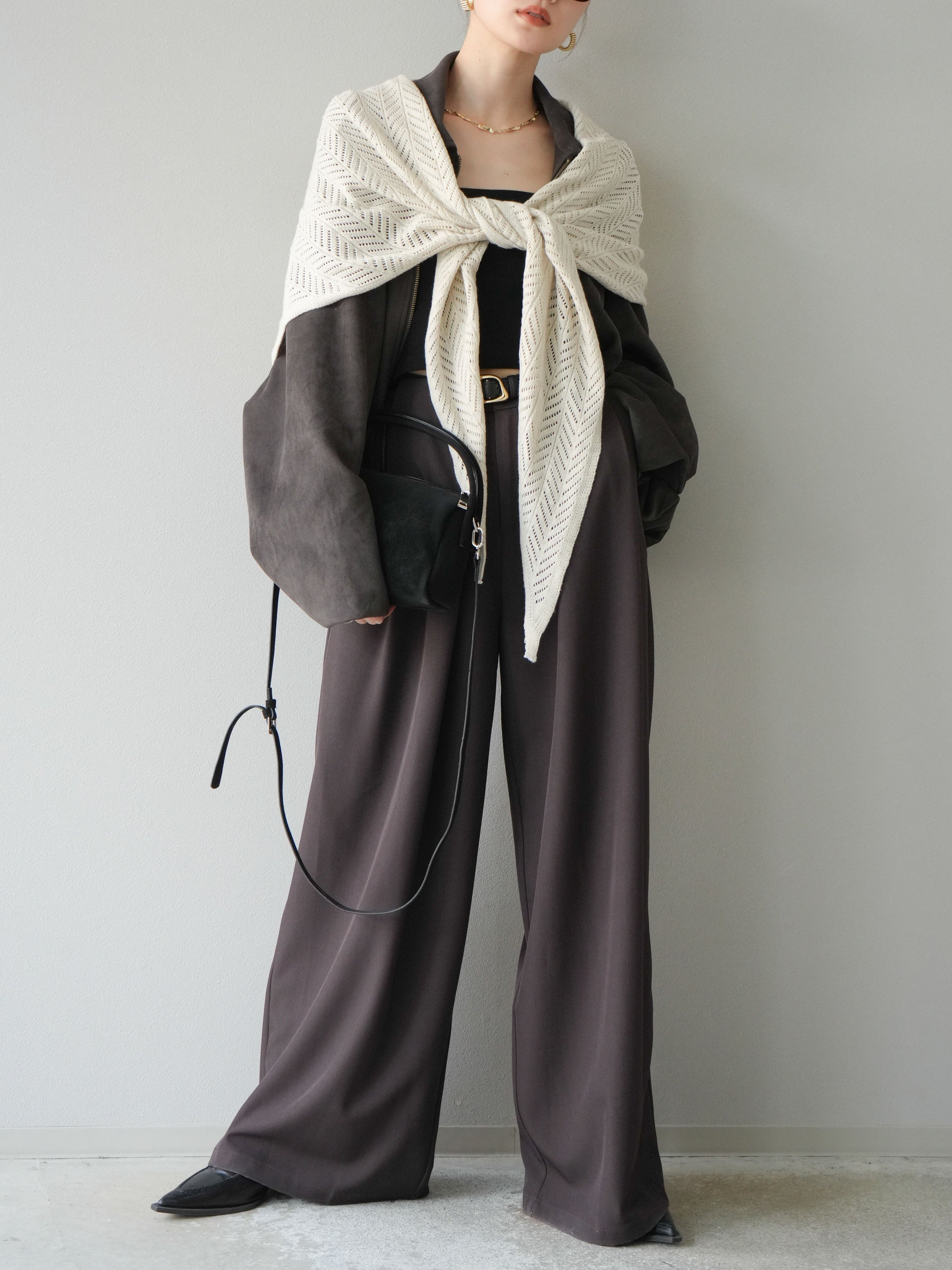 予約]スウェードオーバーブルゾン/ブラック – Lumier