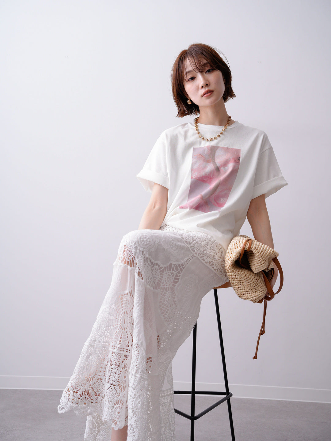[予約]ニュアンスフローラルフォトTEE/OFF2