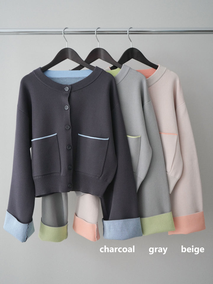 [SET]レーヨンポリダブルフェイスニットカーディガン+チュールボリュームスカート(2set)