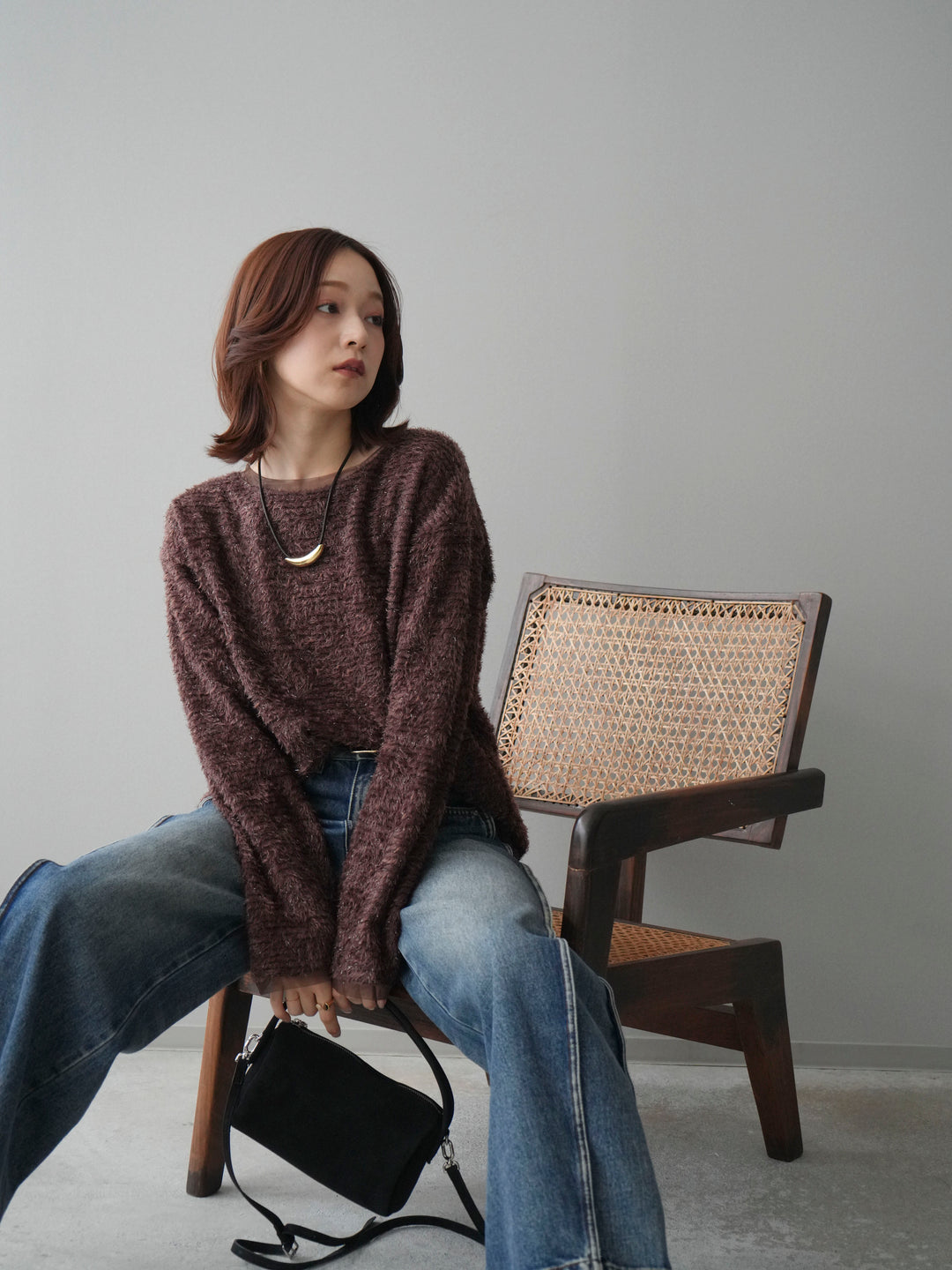 [SET]ラメシャギートップス+選べるアクセセット(2set)